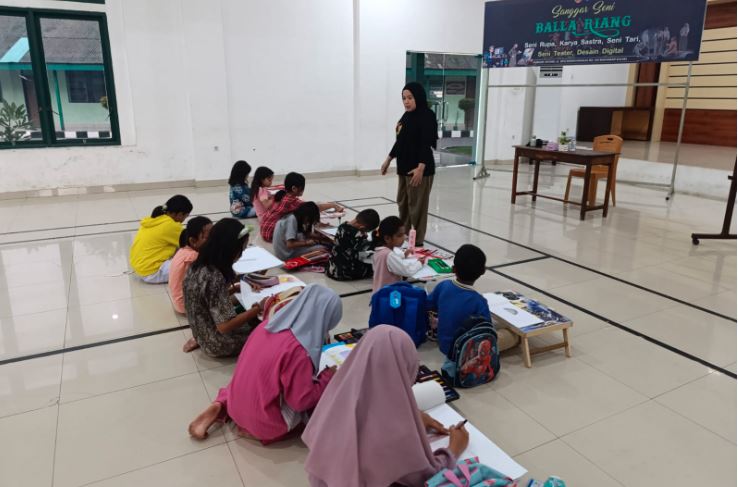 Hubdam XIV/Hasanuddin Dorong Anak-anak Berkarya lewat Sanggar Seni Balla Riang